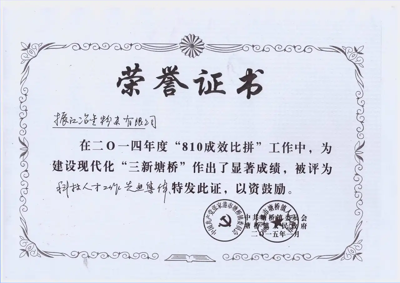 Honor Certificate - Science and Technology Talent Recognition